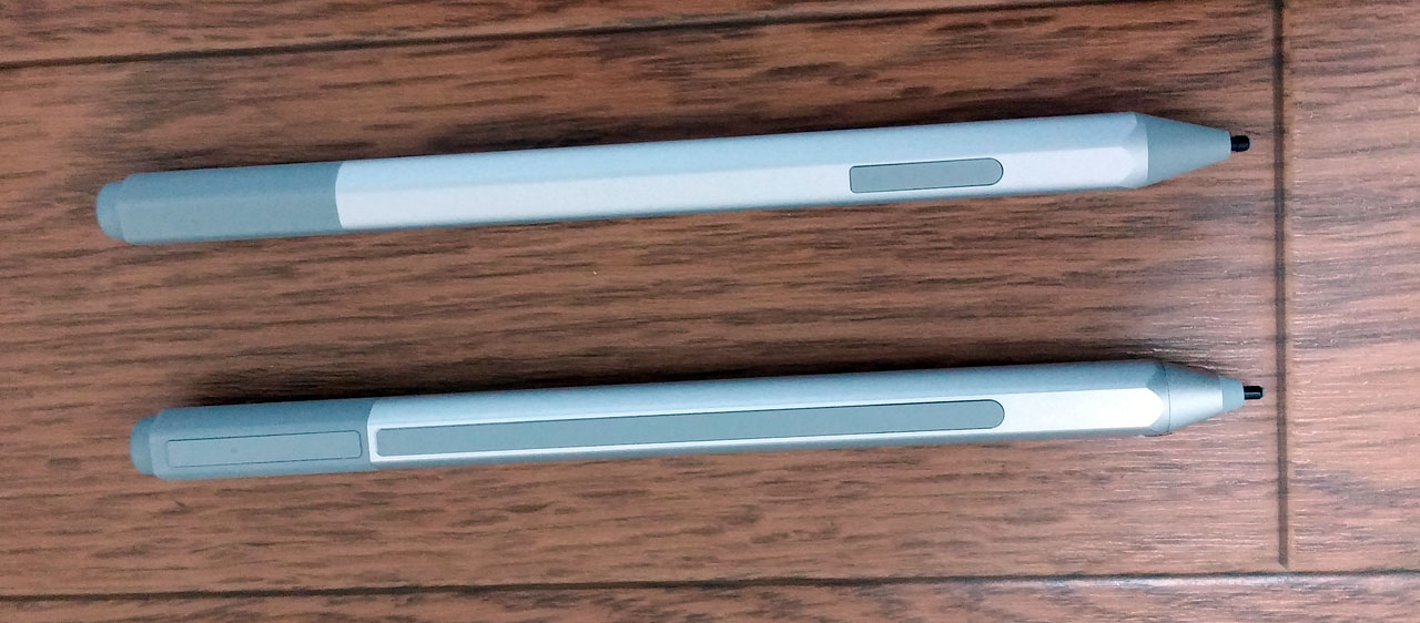新Surfaceペン(現在未発売) EYU-00015 とSurface Pro 4標準Surfaceペン 