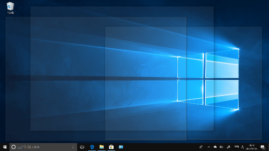 Windows 10 Fall Creators Updateのデスクトップ上に表示されているウィンドウをすべて透明化する方法